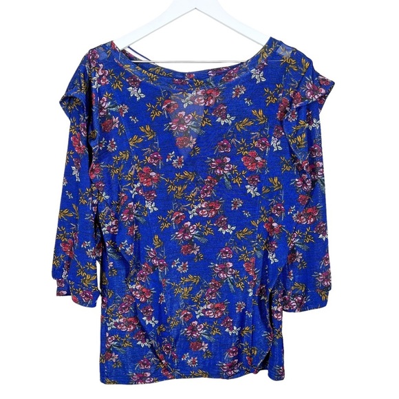 Free People Blue Floral Blouse - Picture 6 of 11